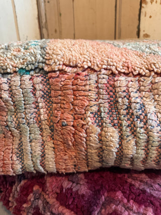 SanDahlia Kussens Poef roze vintage kelim Poef roze vintage kelim