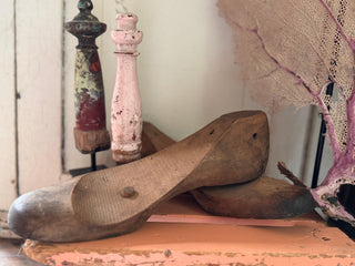 SanDahlia schoenenlijst Vintage brocante set houten schoen schoenmakers model