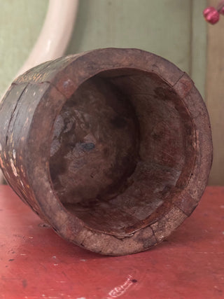 SanDahlia vazen potten & mandjes Handbeschilderd houten potje India zwart Handbeschilderd houten potje India zwart