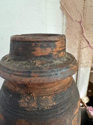 SanDahlia vaas Vintage oude houten nepalese vaas (kopie)