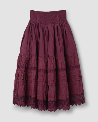 SanDahlia Rok Ewa i Walla rok cotton Haldis 22279 AW25 dark plum Ewa i Walla rok cotton Haldis 22279 AW25 dark plum