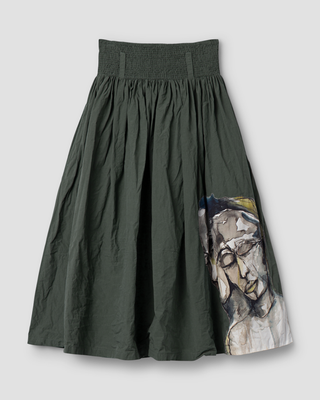 SanDahlia Rok Ewa i Walla rok cotton Maj-Gul 22282 AW25 forest green Ewa i Walla rok cotton Maj-Gul 22282 AW25 forest green