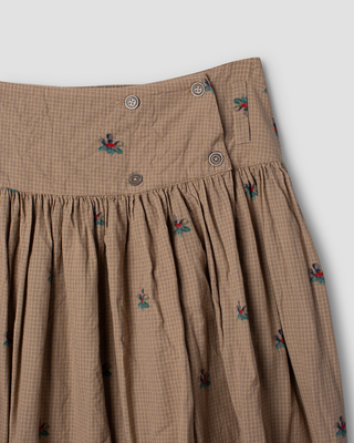 SanDahlia rok Ewa i Walla rok checked Margit 22285 AW25 dark plum Ewa i Walla rok checked Margit 22285 AW25 dark plum