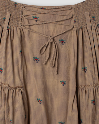 SanDahlia Rok Ewa i Walla rok checked Margot 22286 AW25 dark plum Ewa i Walla rok checked Margot 22286 AW25 dark plum