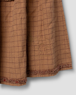 SanDahlia Rok Ewa i Walla rok linen check Sabrina 22296 AW25 cinnamon Ewa i Walla rok linen check Sabrina 22296 AW25 cinnamon