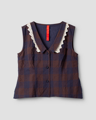 SanDahlia vest Ewa i Walla Vest Zalina 33384 AW24 checked