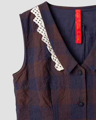 SanDahlia vest Ewa i Walla Vest Zalina 33384 AW24 checked