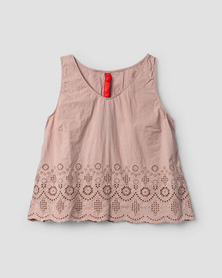 SanDahlia Shirts & Tops Ewa i Walla top cotton embroidery Aino 33389 SS25 pale mauve Ewa i Walla top cotton embroidery Aino 33389 SS25 pale mauve