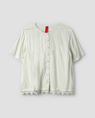 SanDahlia blouse Ewa i Walla Blouse  sushi voile Gun 44124 SS25 soft jade Ewa i Walla Blouse  sushi voile Gun 44124 SS25 soft jade