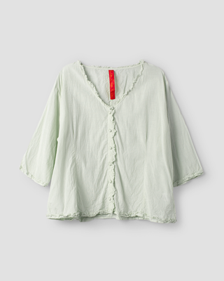 SanDahlia blouse Ewa i Walla Blouse  sushi voile Irene 44126 SS25 soft jade Ewa i Walla Blouse  sushi voile Irene 44126 SS25 soft jade