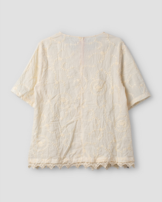 SanDahlia blouse Ewa i Walla Blouse embroidered voile Gun 44130 SS25 cream Ewa i Walla Blouse embroidered voile Gun 44130 SS25 cream