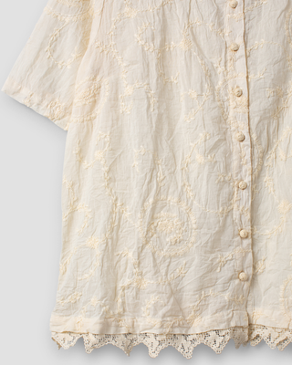 SanDahlia blouse Ewa i Walla Blouse embroidered voile Gun 44130 SS25 cream Ewa i Walla Blouse embroidered voile Gun 44130 SS25 cream