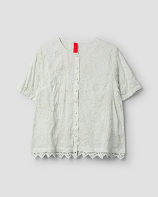 SanDahlia blouse Ewa i Walla Blouse embroidered voile Gun 44130 SS25 soft jade Ewa i Walla Blouse embroidered voile Gun 44130 SS25 soft jade