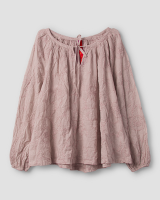 SanDahlia blouse Ewa i Walla Blouse embroidered voile Mirella 44132 SS25 pale mauve Ewa i Walla Blouse embroidered voile Mirella 44132 SS25 pale mauve