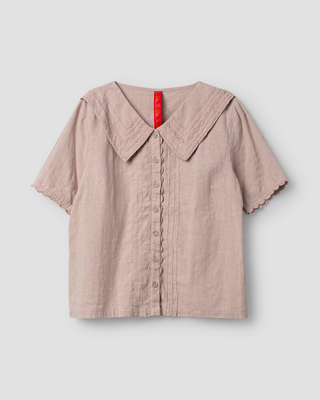 SanDahlia blouse Ewa i Walla Blouse linen Indira 44137 SS25 pale mauve Ewa i Walla Blouse linen Indira 44137 SS25 pale mauve