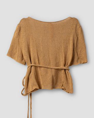 SanDahlia blouse Ewa i Walla blouse / vest cotton knit Aina 44149 SS25 hay Ewa i Walla blouse / vest cotton knit Aina 44149 SS25 hay