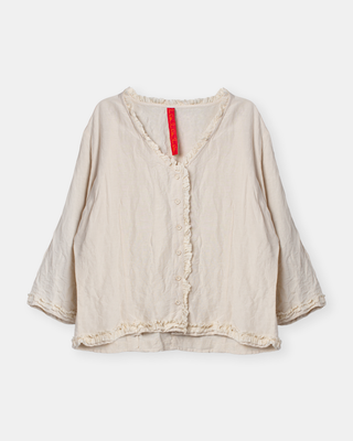 SanDahlia blouse Ewa i Walla blouse linen Irma 44152 AW25 bone Ewa i Walla blouse linen Irma 44152 AW25 bone