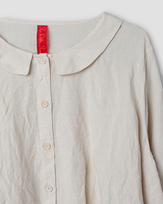 SanDahlia blouse Ewa i Walla blouse linen viscose Laila 44154 AW25 bone Ewa i Walla blouse linen viscose Laila 44154 AW25 bone