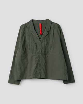 SanDahlia blouse Ewa i Walla blouse cotton Lisen 44157 AW25 forest green Ewa i Walla blouse cotton Lisen 44157 AW25 forest green