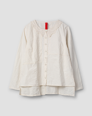 SanDahlia blouse Ewa i Walla blouse cotton Ofelia 44161 AW25 bone Ewa i Walla blouse cotton Ofelia 44161 AW25 bone