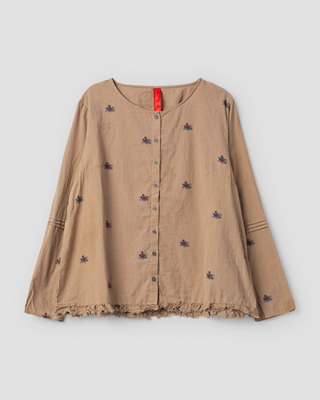 SanDahlia blouse Ewa i Walla blouse checked Tindra 44167 AW25 graphite Ewa i Walla blouse checked Tindra 44167 AW25 graphite