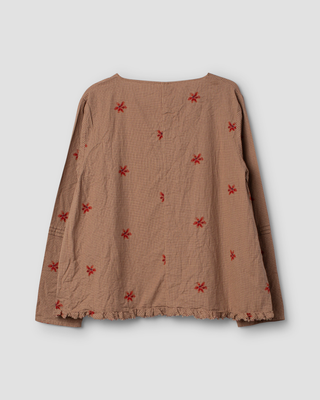 SanDahlia blouse Ewa i Walla blouse checked Tindra 44167 AW25 dark plum Ewa i Walla blouse checked Tindra 44167 AW25 dark plum