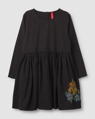 SanDahlia jurk Ewa i Walla tunic  cotton wool Leonora 44176 AW25 checked Ewa i Walla tunic  cotton wool Leonora 44176 AW25 checked