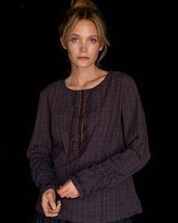 SanDahlia Shirts & Tops Ewa i Walla Blouse Ebba Checked Cotton 44875 AW22 Original