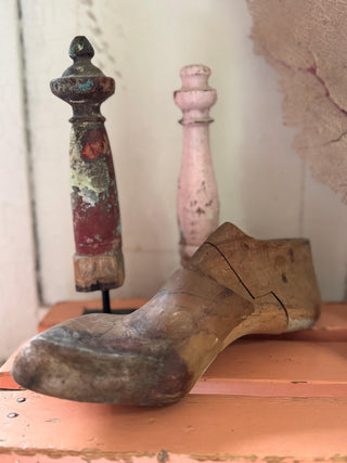 SanDahlia schoenenlijst Vintage brocante  houten schoen schoenmakers model
