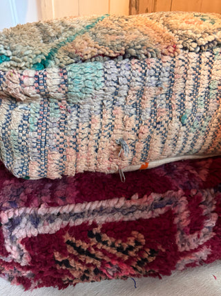 SanDahlia Kussens Poef roze vintage kelim Poef roze vintage kelim