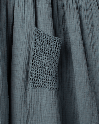 SanDahlia jurk Ewa i Walla jurk Lise-Lott double cotton 55866 AW24 Storm blue