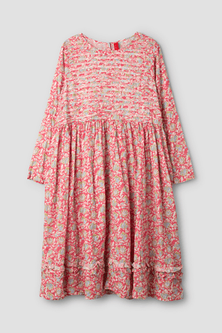 SanDahlia jurk Ewa i Walla jurk Trude flower voile 55881 AW24 Original