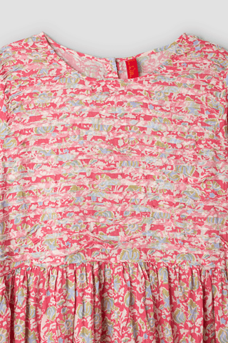 SanDahlia jurk Ewa i Walla jurk Trude flower voile 55881 AW24 Original