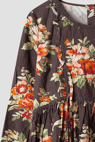 SanDahlia jurk Ewa i Walla Jurk Britt-Mari Flower Print 55885 AW23 Original Winter Specials