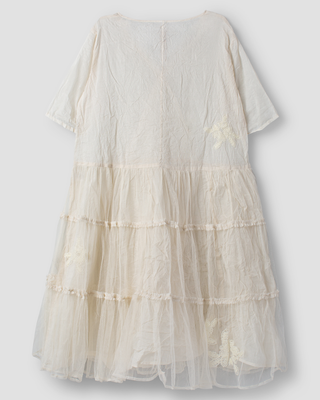 SanDahlia jurk Ewa i Walla dress tulle Alberta 55897 SS25 bone Ewa i Walla dress tulle Alberta 55897 SS25 bone