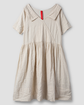 SanDahlia jurk Ewa i Walla dress linen Clary 55900 SS25 bone Ewa i Walla dress linen Clary 55900 SS25 bone