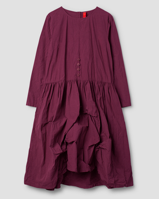 SanDahlia jurk Ewa i Walla dress cotton Britt 55916 AW25 dark plum Ewa i Walla dress cotton Britt 55916 AW25 dark plum