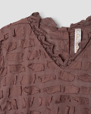 SanDahlia jurk Ewa i Walla dress organdie patch Harriet 55931 AW25 peppercorn Ewa i Walla dress organdie patch Harriet 55931 AW25 peppercorn