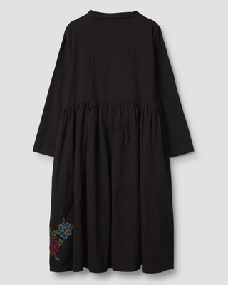 SanDahlia jurk Ewa i Walla dress cotton wool Helin 55932 AW25 black Ewa i Walla dress cotton wool Helin 55932 AW25 black