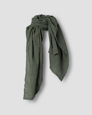 SanDahlia sjaal Ewa i Walla shawl cotton Judy 77620 AW25 forest green Ewa i Walla shawl cotton Judy 77620 AW25 forest green