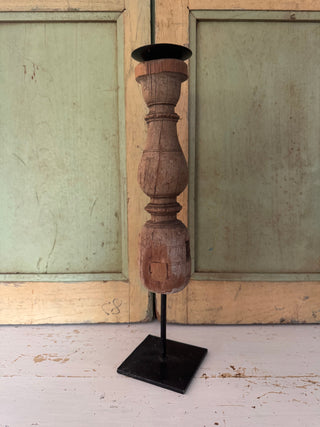 SanDahlia kandelaar Kandelaar vintage hout Kandelaar vintage hout