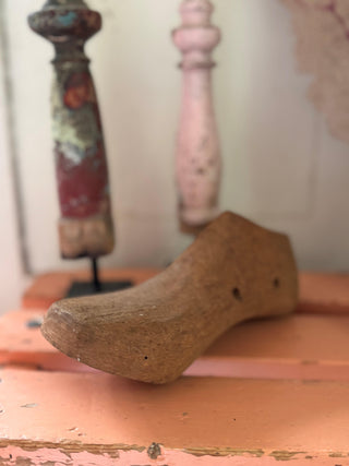 SanDahlia schoenenlijst Vintage brocante  houten schoen schoenmakers model