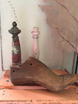 SanDahlia schoenenlijst Vintage brocante  houten schoen schoenmakers model