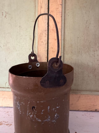 SanDahlia emmer Vintage metalen emmer legergroen Vintage metalen emmer legergroen