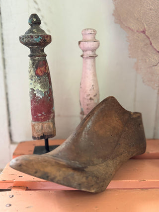 SanDahlia schoenenlijst Vintage brocante  houten schoen schoenmakers model