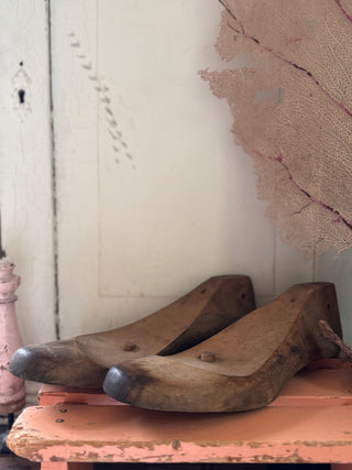 SanDahlia schoenenlijst Vintage brocante set houten schoen schoenmakers model