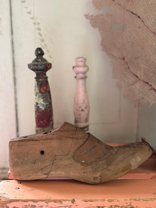 SanDahlia schoenenlijst Vintage brocante  houten schoen schoenmakers model