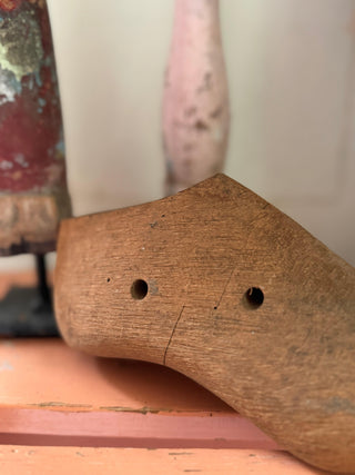 SanDahlia schoenenlijst Vintage brocante  houten schoen schoenmakers model