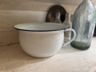 SanDahlia schaal Emaillie pispot wit