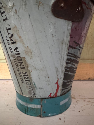 SanDahlia emmer Vintage metalen emmer / pot blauw Vintage metalen emmer / pot blauw